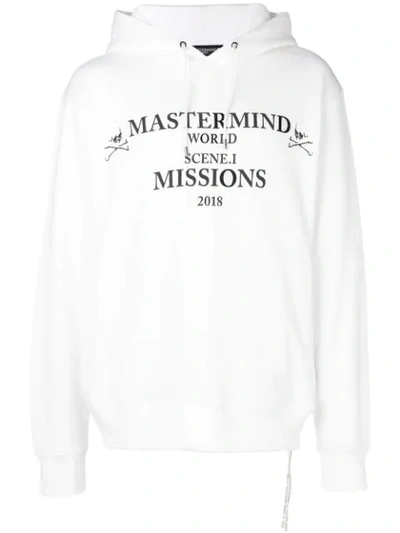Shop Mastermind Japan Mastermind World Missions Hoodie - White