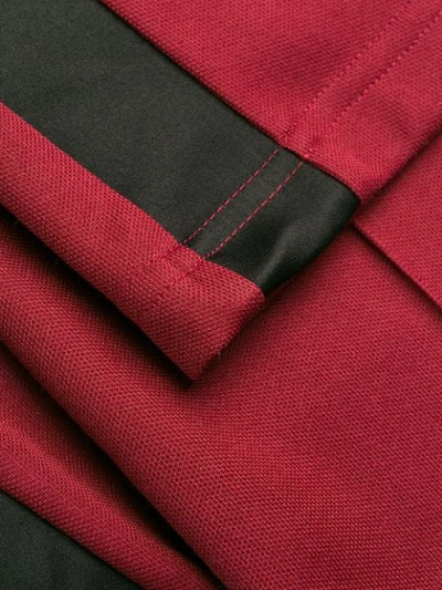 Shop Maison Margiela Stripe Detail Track Pants In Red