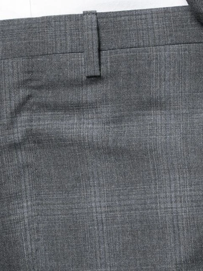 Shop Kiton Plaid Blazer In Grey