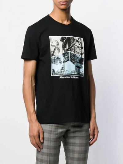 Shop Alexander Mcqueen Photo Print T-shirt In Black