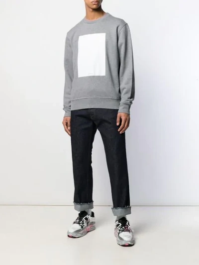 Shop Maison Margiela Contrast Panel Sweatshirt In Grey