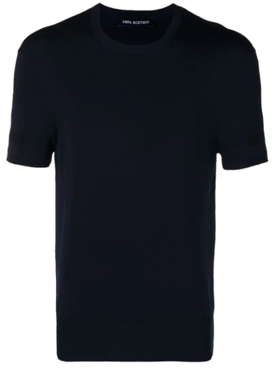 Shop Neil Barrett Classic Crew Neck T-shirt - Blue