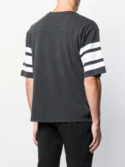 Shop Muf 10 Striped Sleeve T-shirt In Black