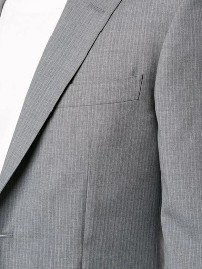 Shop Gieves & Hawkes Pinstripe Suit In Grey