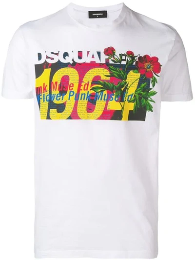 Shop Dsquared2 1964 T-shirt In White