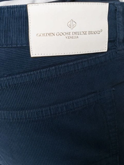 Shop Golden Goose Straight Leg Corduroy Jeans In Blue