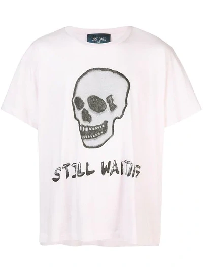 Shop Lost Daze Skull Print T-shirt In Pink