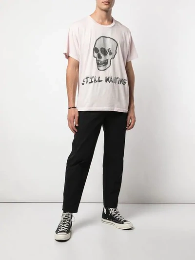 Shop Lost Daze Skull Print T-shirt In Pink