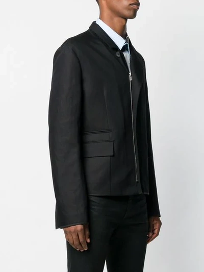 Shop Haider Ackermann Zipped Canvas Jacket In Black