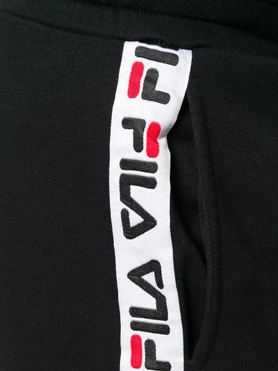 Shop Fila Logo Tape Track Trousers In Black