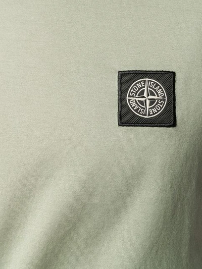 Shop Stone Island Compass Logo Badge T In Green