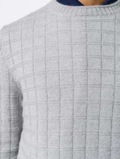 Shop Al Duca D'aosta Textured Crew Neck Sweater In Grey