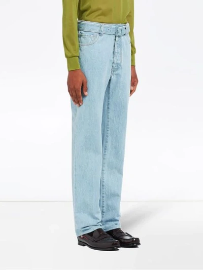 Shop Prada Vintage Denim Jeans In Blue