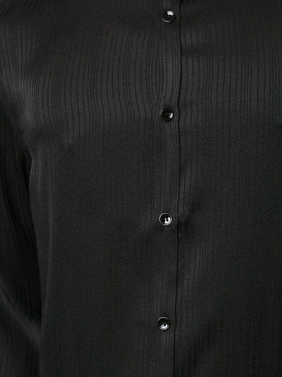 SAINT LAURENT 条纹紧身衬衫 - 黑色