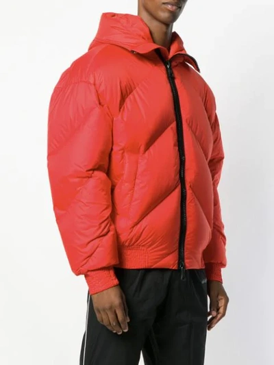 Shop Ienki Ienki Hooded Puffer Jacket In Red