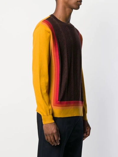 Shop Etro Colour Block Sweater - Yellow