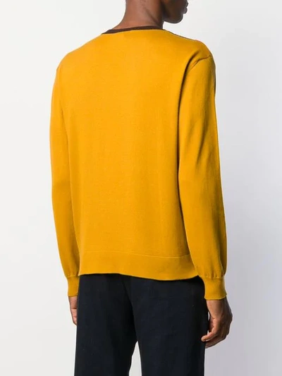 Shop Etro Colour Block Sweater - Yellow