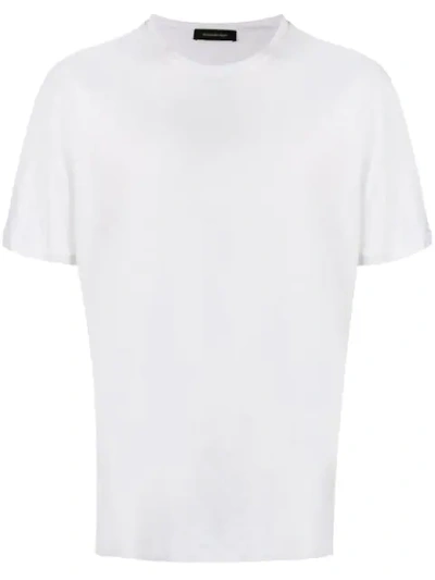 ERMENEGILDO ZEGNA ROUND NECK T-SHIRT - 白色