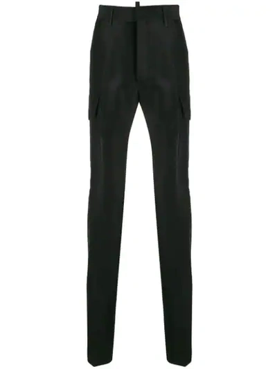 Shop Dsquared2 Cargo Suit Trousers In Black