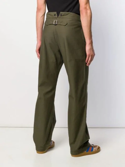 Shop Loewe Straight-leg Trousers In Green