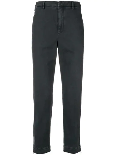 Shop Neil Barrett Cropped Fitted Trousers In Grey