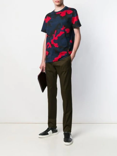 VALENTINO CAMOUFLAGE T-SHIRT - 蓝色