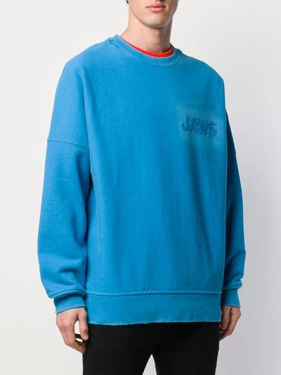 Shop Calvin Klein 205w39nyc X Jaws Oversized Sweatshirt In Blue