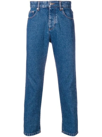 Shop Ami Alexandre Mattiussi Cropped Jeans In Blue