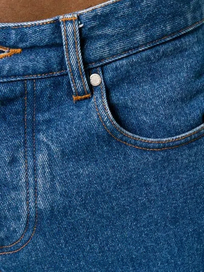 Shop Ami Alexandre Mattiussi Cropped Jeans In Blue
