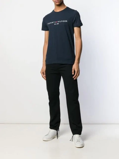 Shop Tommy Hilfiger Short Sleeved T-shirt In Blue