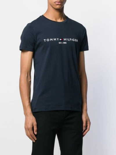 Shop Tommy Hilfiger Short Sleeved T-shirt In Blue