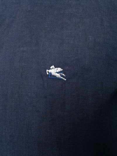 Shop Etro Logo Shirt In Blue