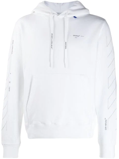 off white unfinished hoodie white