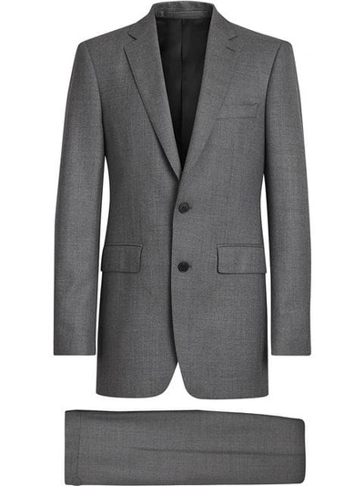 Shop Burberry Slim-fit Wool Suit In Grey