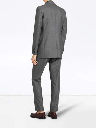 Shop Burberry Slim-fit Wool Suit In Grey