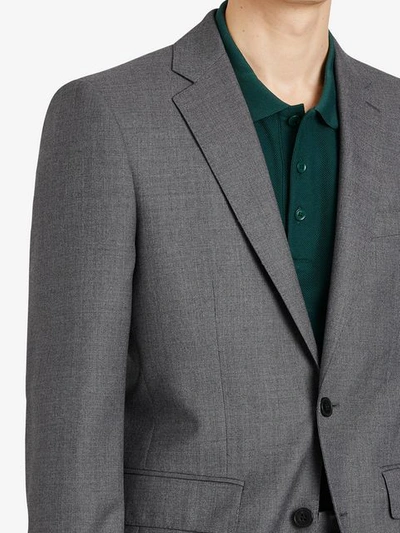 Shop Burberry Slim-fit Wool Suit In Grey