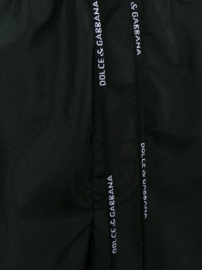 Shop Dolce & Gabbana Contrast Logo Swim Shorts In Black