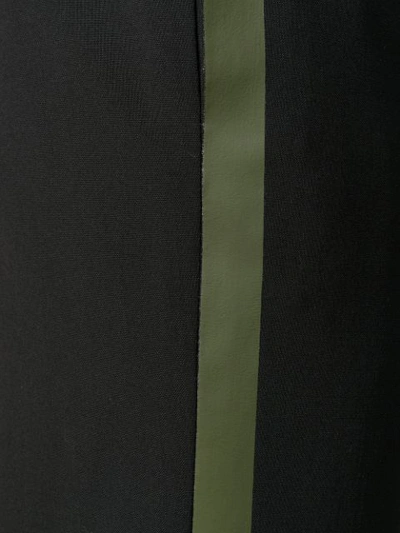 Shop Helmut Lang Side Striped Trousers In Black