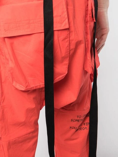 Shop Ben Taverniti Unravel Project Regular Cargo Trousers In Orange