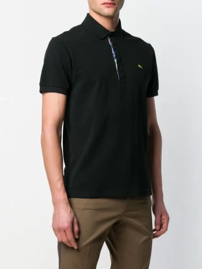 Shop Etro Classic Polo Shirt In Black