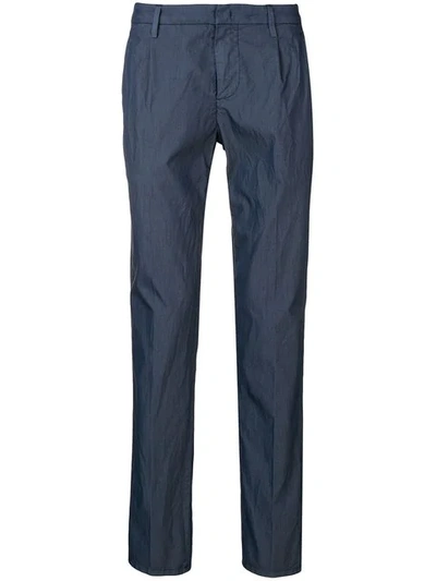 Shop Dondup Tapered Trousers In Blue