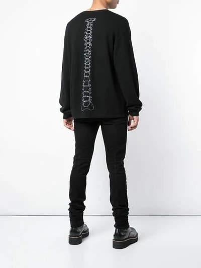 Shop Rta Skull Print Sweatshirt In Black