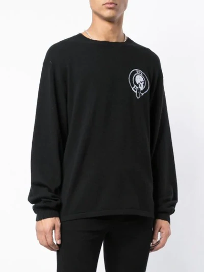 Shop Rta Skull Print Sweatshirt In Black