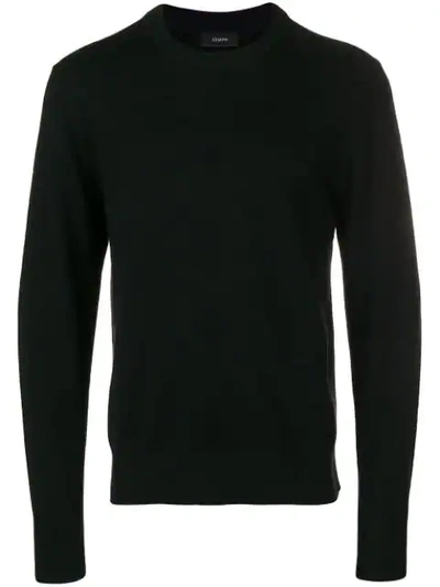 Shop Joseph Crew Neck Sweater In Black