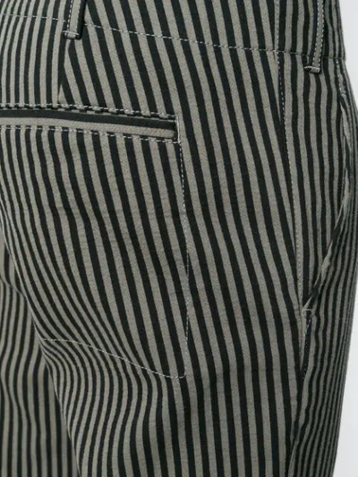 Shop Ann Demeulemeester Striped Trousers - Black