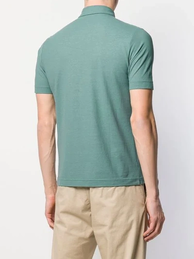 Shop Zanone Basic Polo Shirt In Green