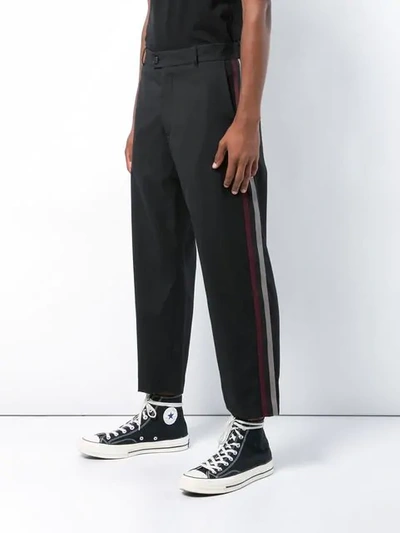 Shop Adaptation Cropped Tailored Trousers In Black