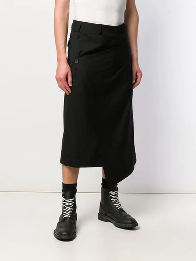 Shop Julius Drop-crotch Tailored Shorts In Black