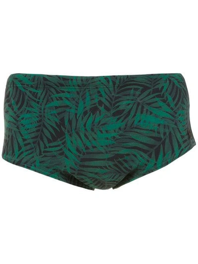 Shop Track & Field Printed Swimming Trunks In Green