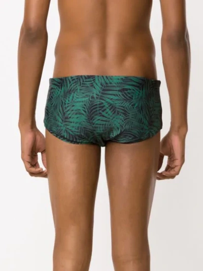 Shop Track & Field Printed Swimming Trunks In Green